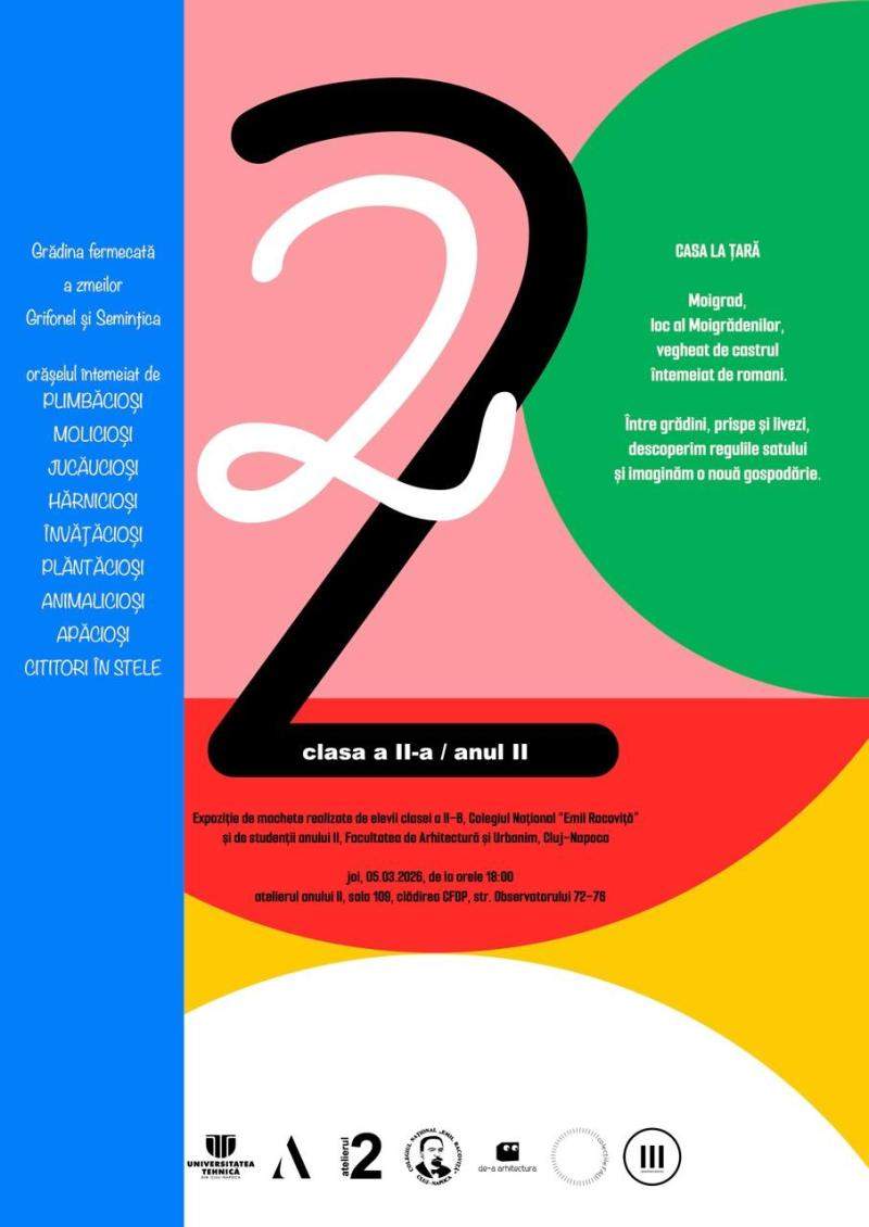Facultatea de Arhitectură și Urbanism organizează vernisajul expoziției „Clasa a II-a / Anul II”